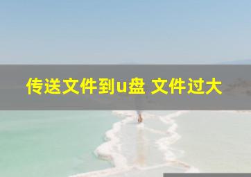 传送文件到u盘 文件过大